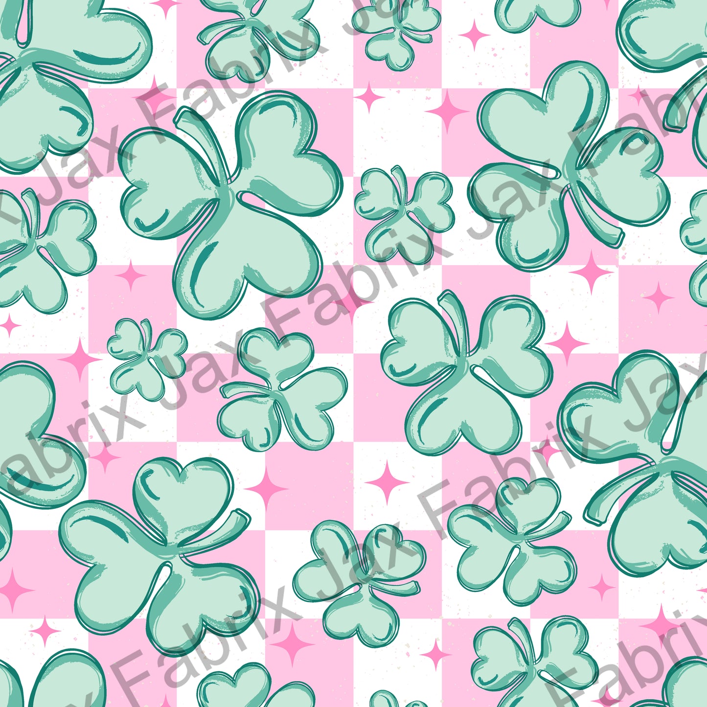 Pink Check Clover MBD14