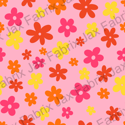 Groovy Pink Flowers ZR141
