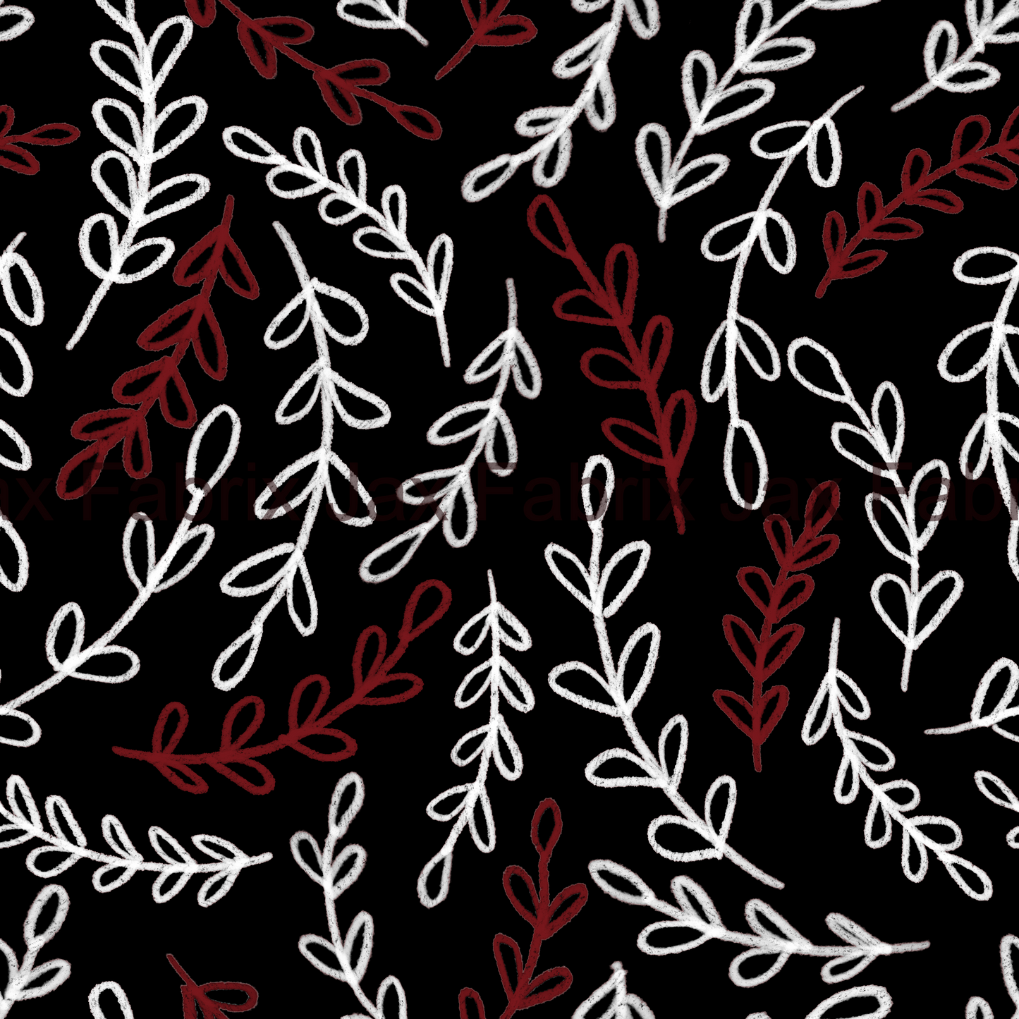 Sweetheart Red Chalkboard Scribble Leaves AMD167