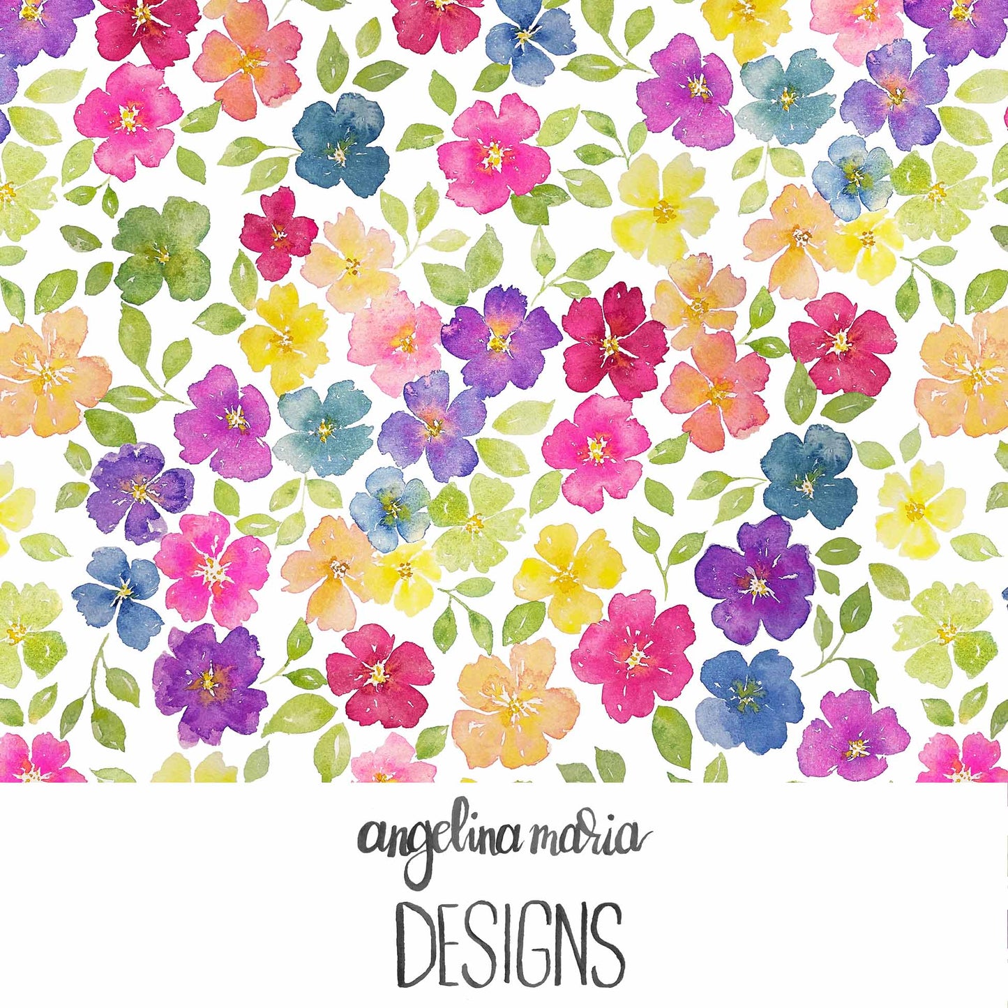 Watercolor Rainbow Flowers AMD295