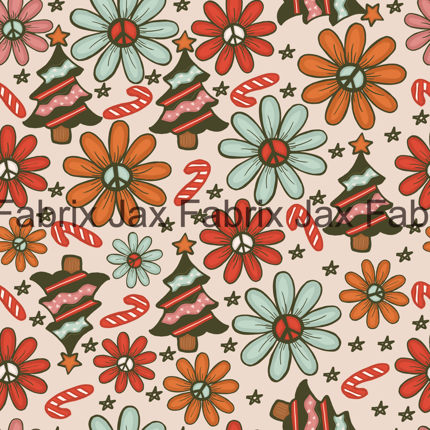 Peace Christmas Floral BLB13