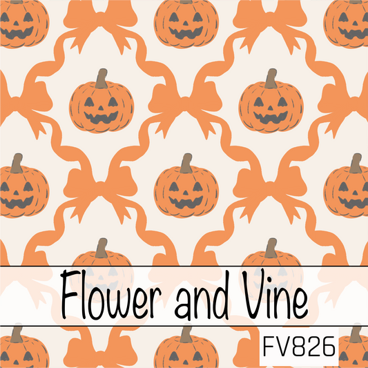 FV826 - Jack-o-Lantern And Bows