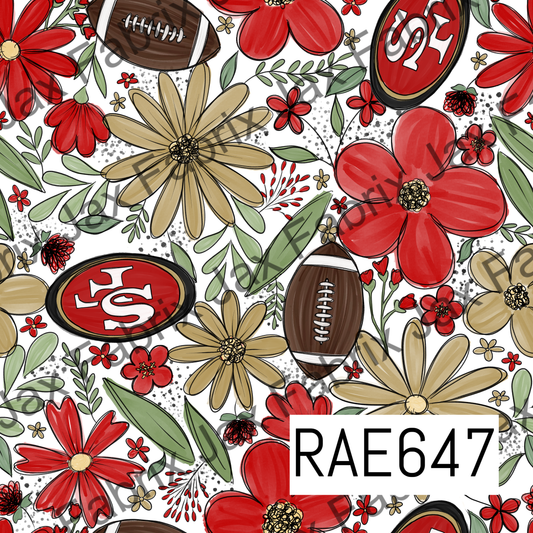 49ers Football Floral RAE647