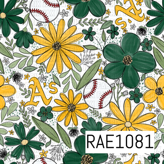Athletics Floral Baseball RAE1081