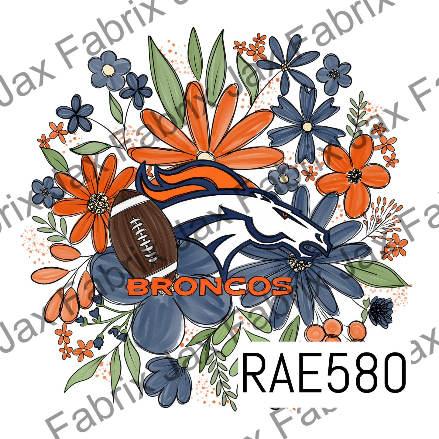 Broncos Floral PNG RAE580