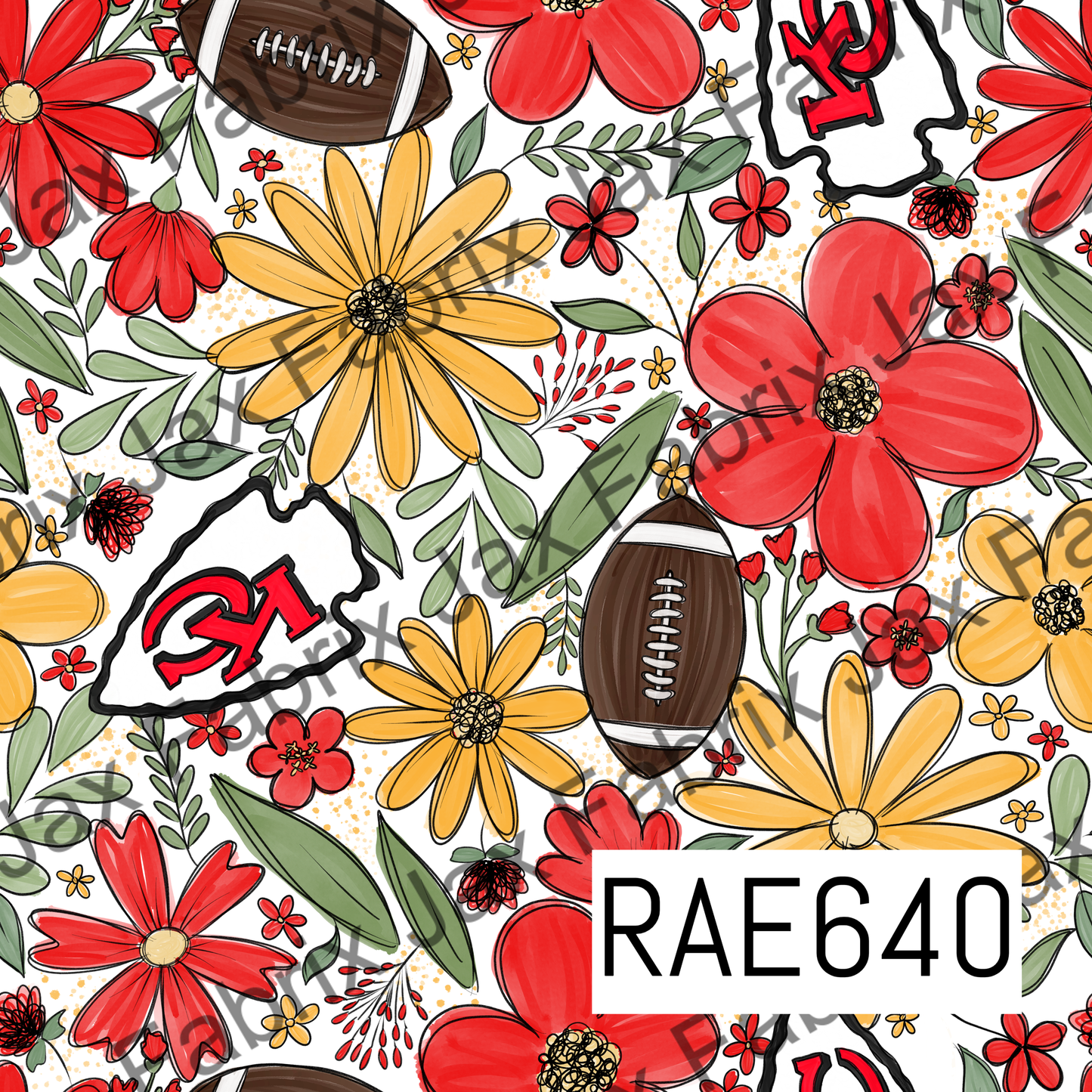 Chiefs Football Floral RAE640