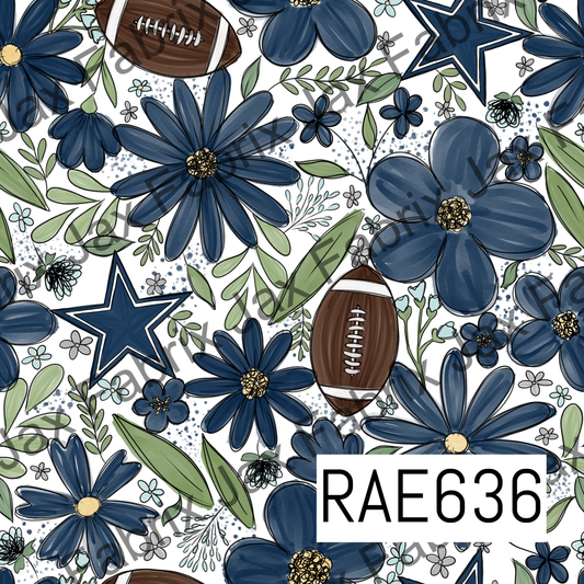Cowboys Football Floral RAE636