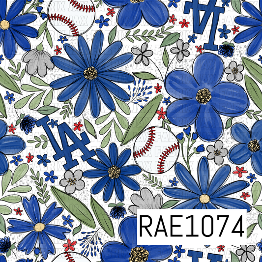 Dodgers Floral Baseball RAE1074