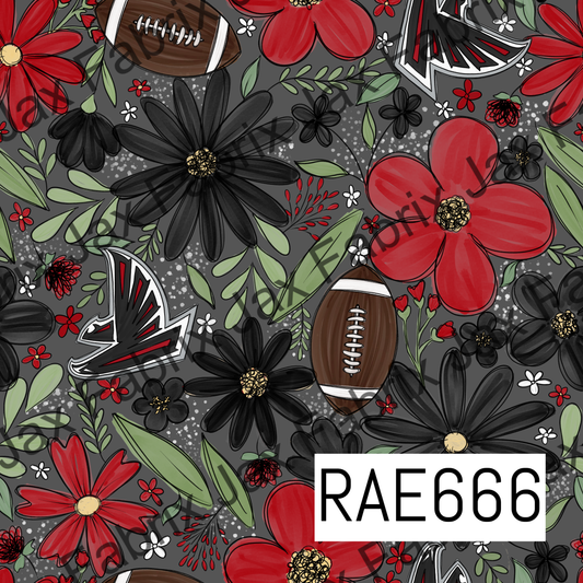 Falcons Football Colored Floral RAE666