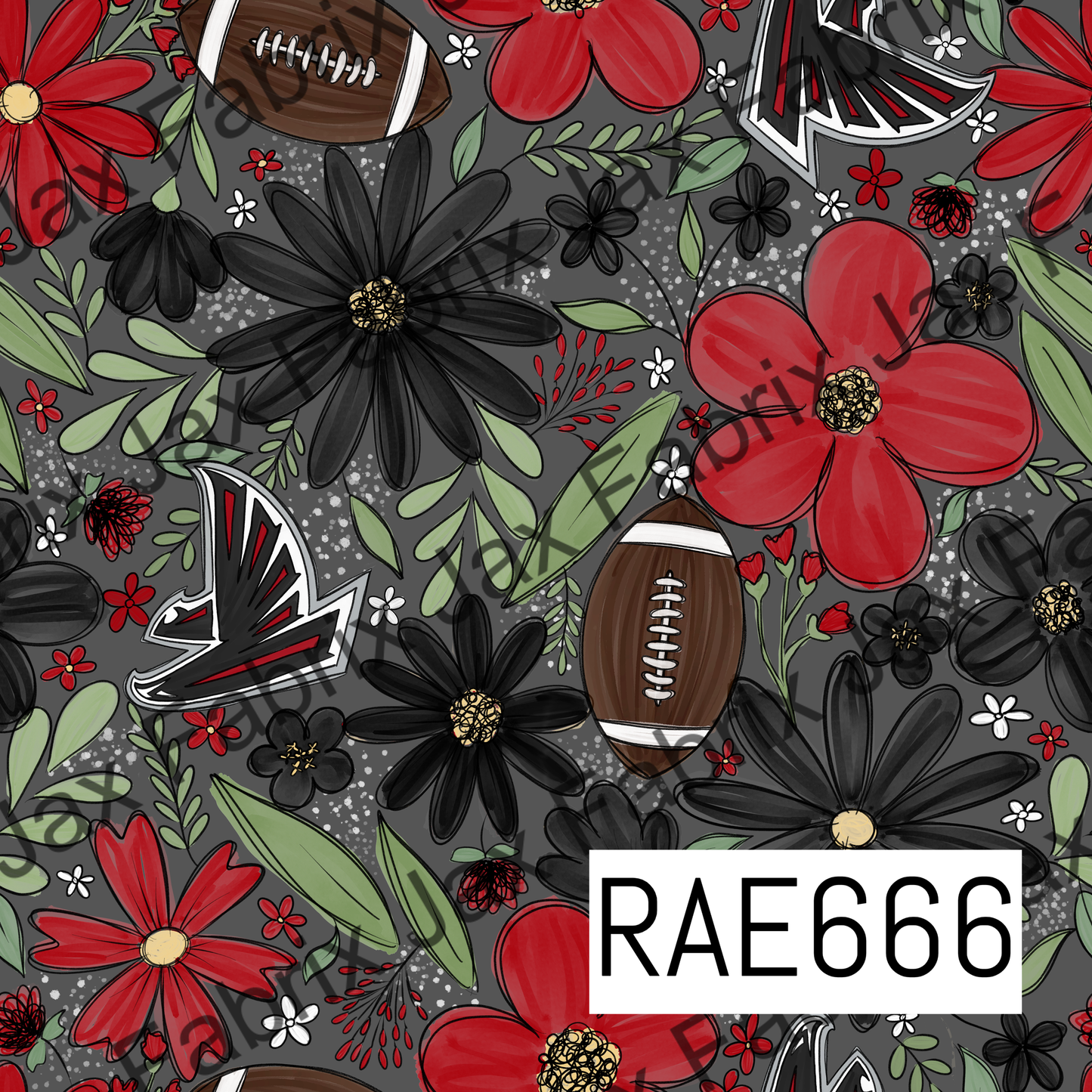 Falcons Football Floral RAE666