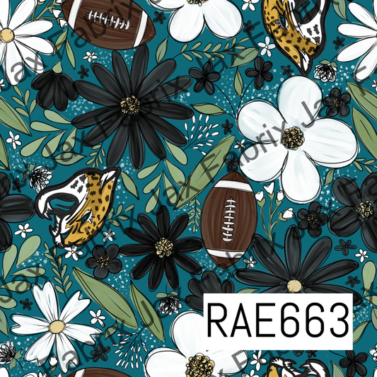 Jaguars Football Floral RAE663