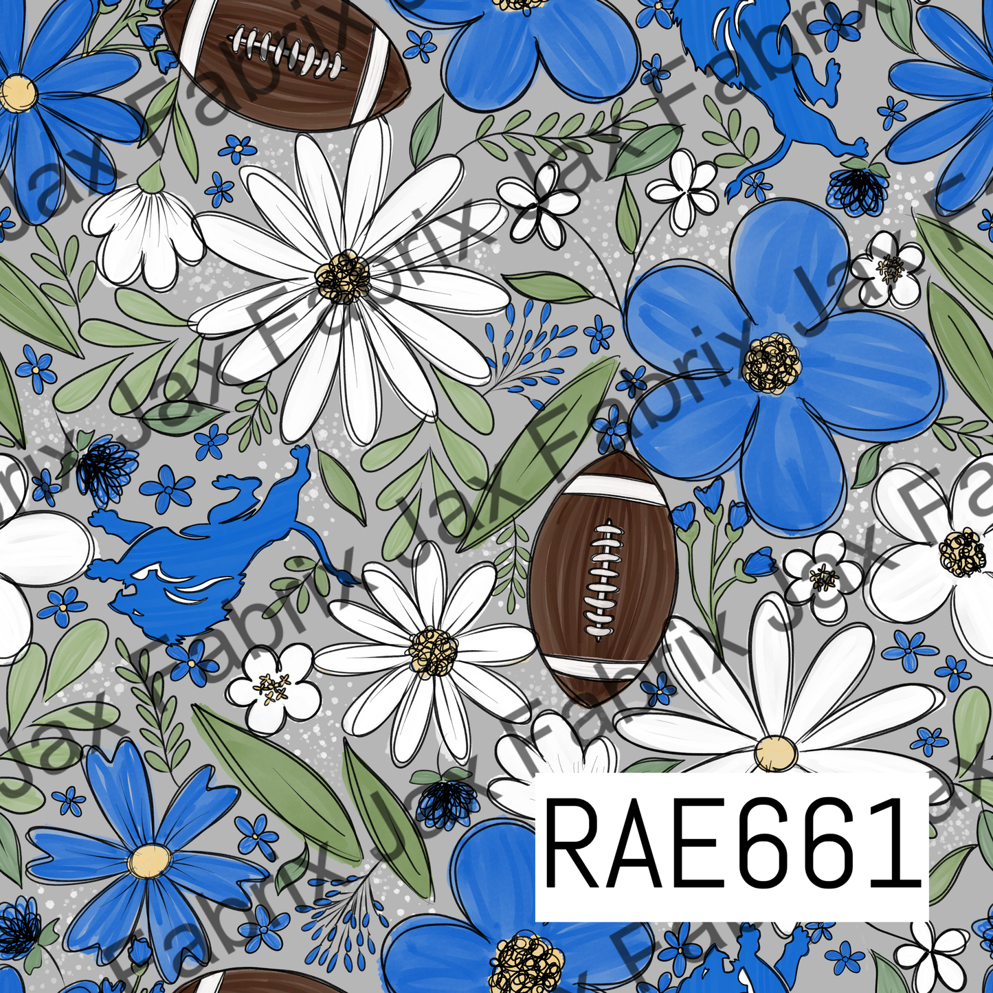 Lions Football Floral RAE661