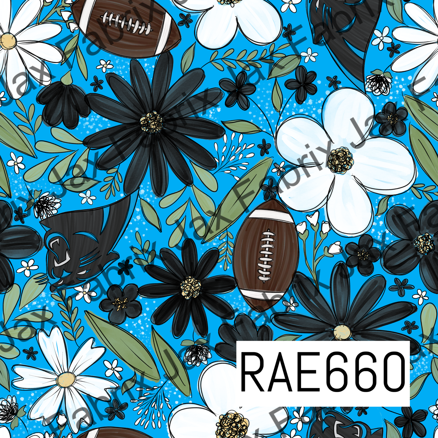 Panthers Football Floral RAE660