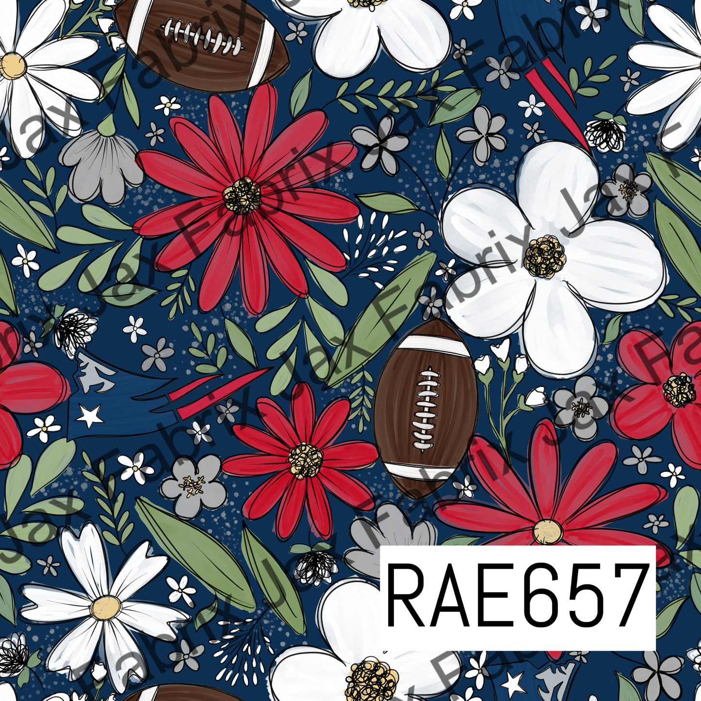 Patriots Football Floral RAE657
