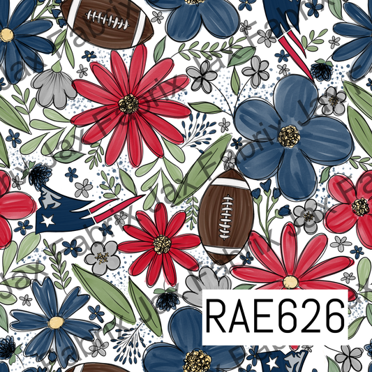 Patriots Football Floral RAE626