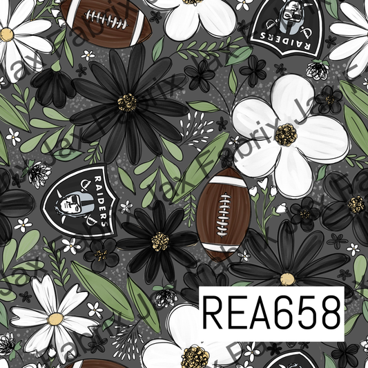 Raiders Football Colored Floral RAE658