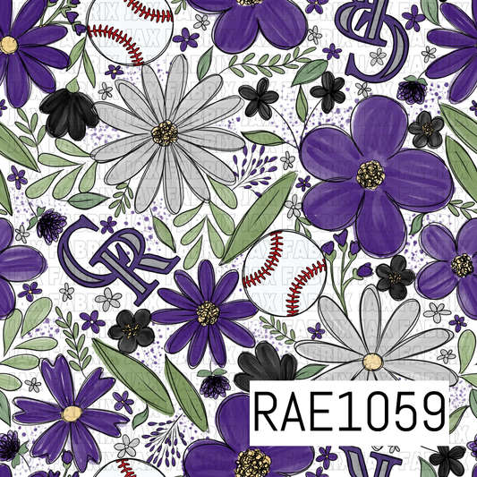 Rockies Floral Baseball RAE1059