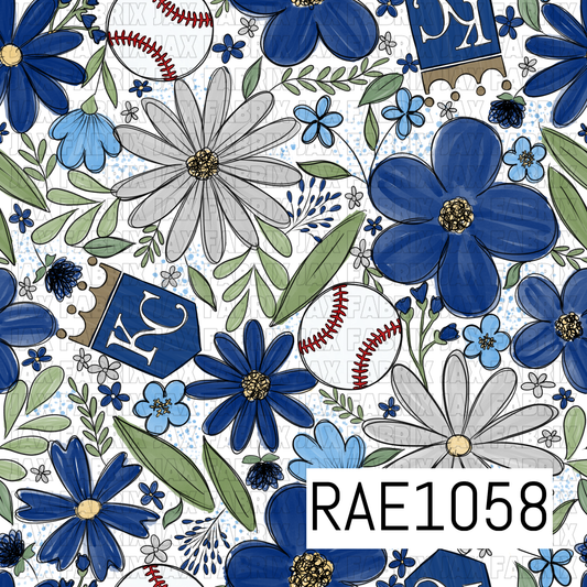 Royals Floral Baseball RAE1058