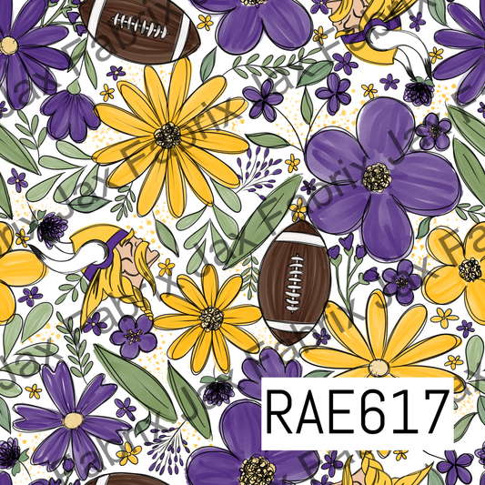 Vikings Football Floral RAE617