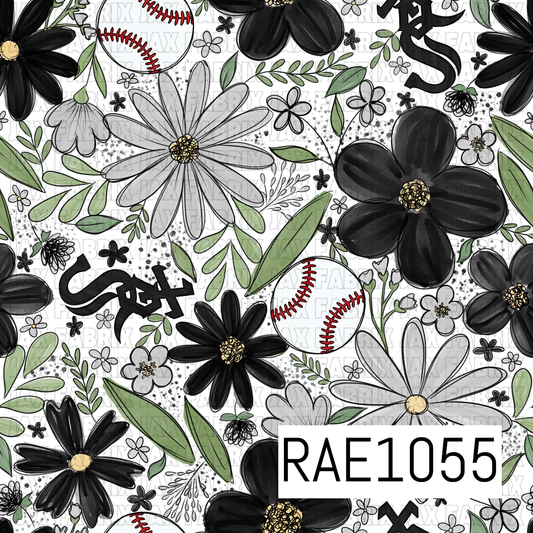 White Sox Floral Baseball RAE1055