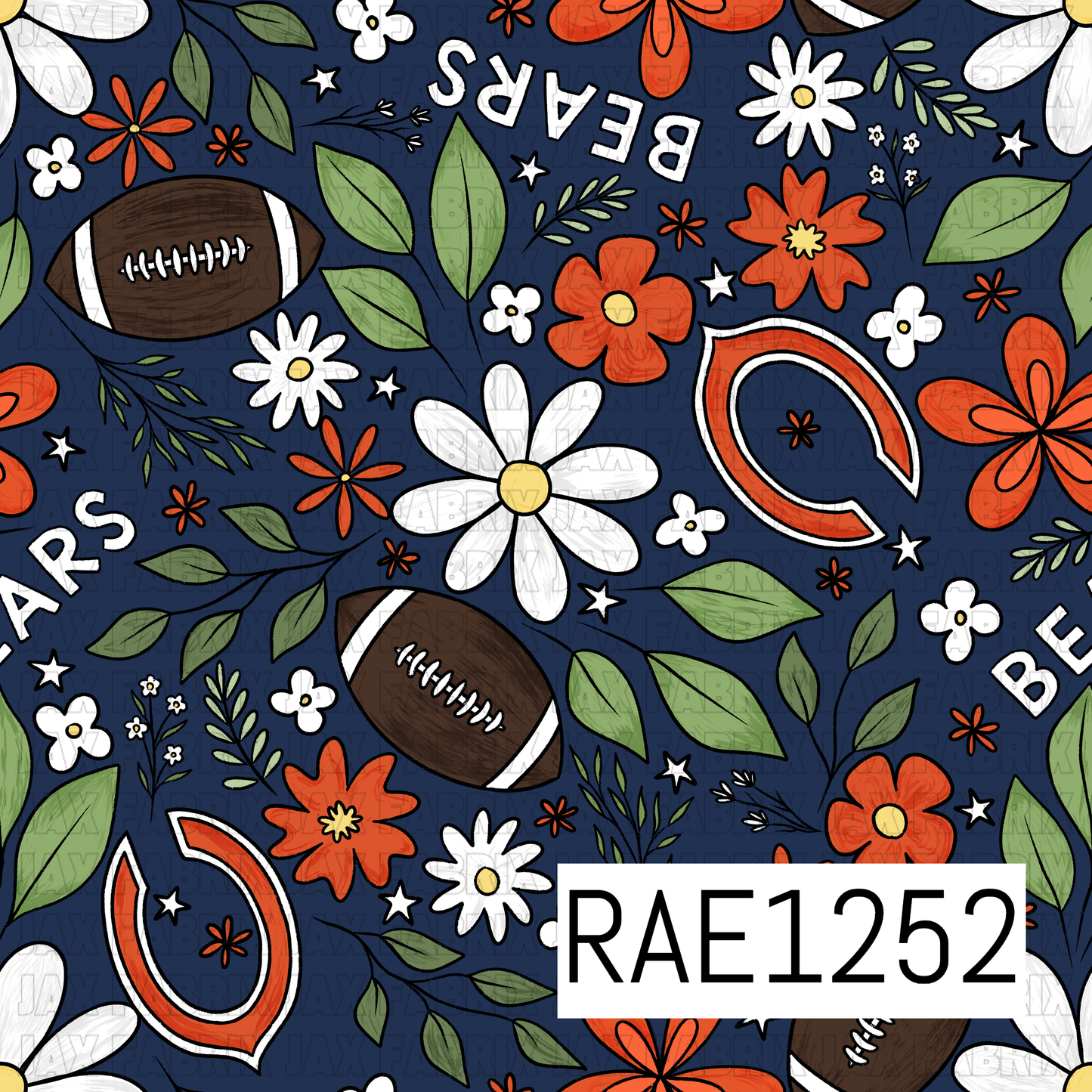 Bears Football Floral RAE1252