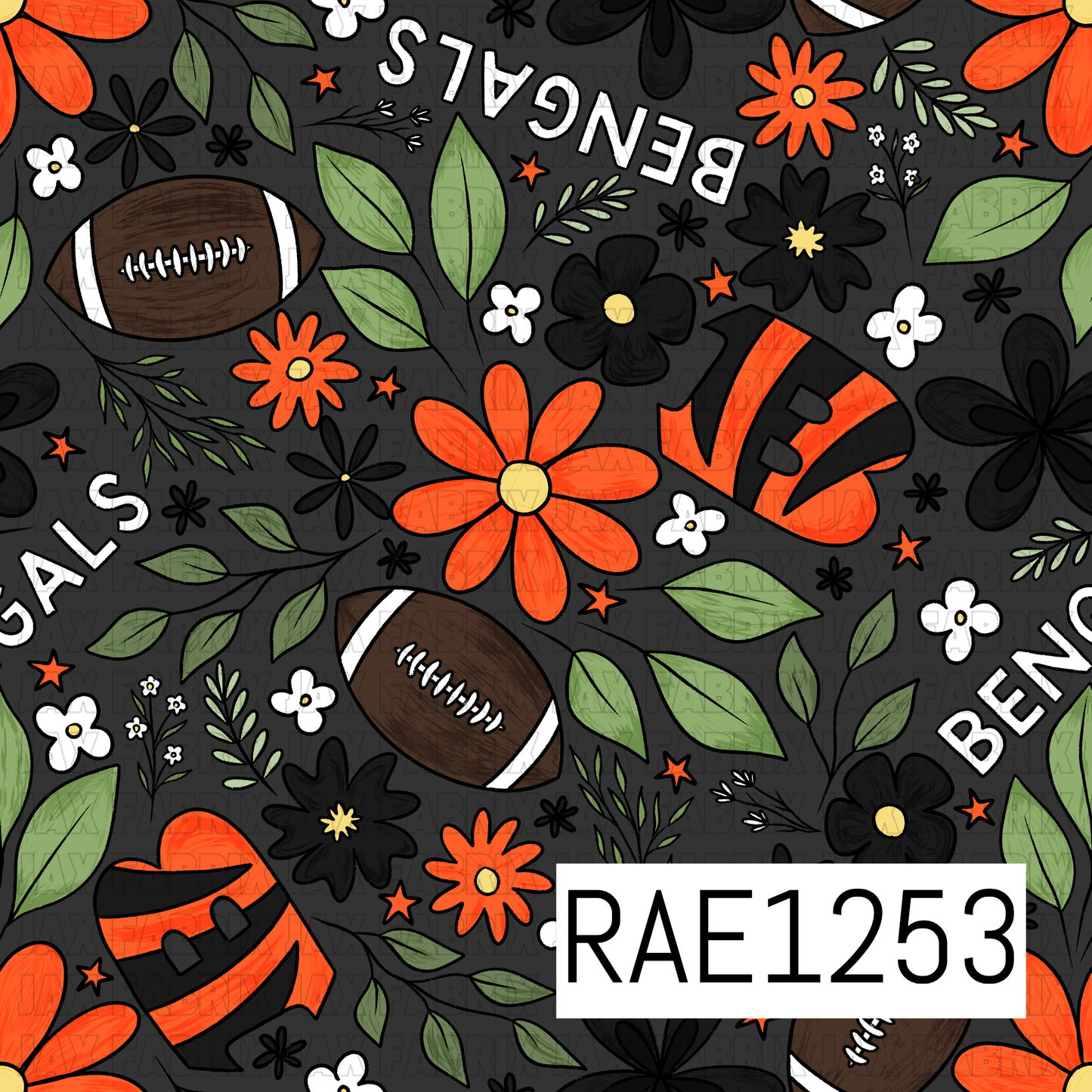 Bengals Football Floral RAE1253