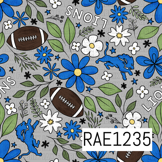 Lions Football Floral RAE1235