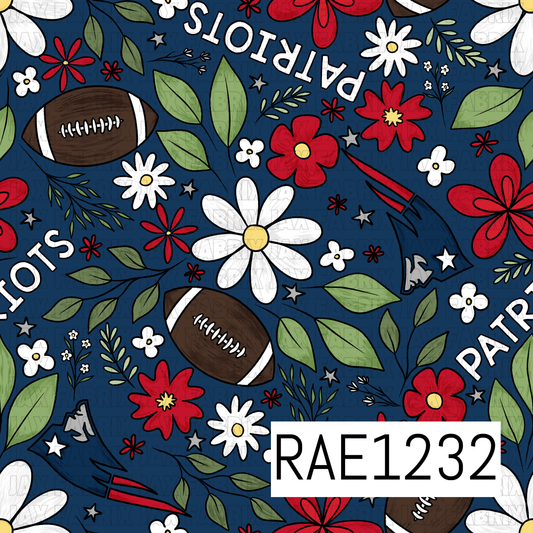 Patriots Football Floral RAE1232