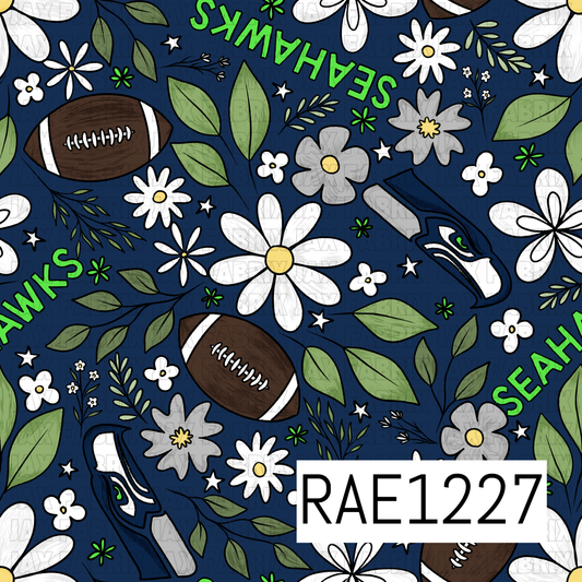 Seahawks Football Floral RAE1227