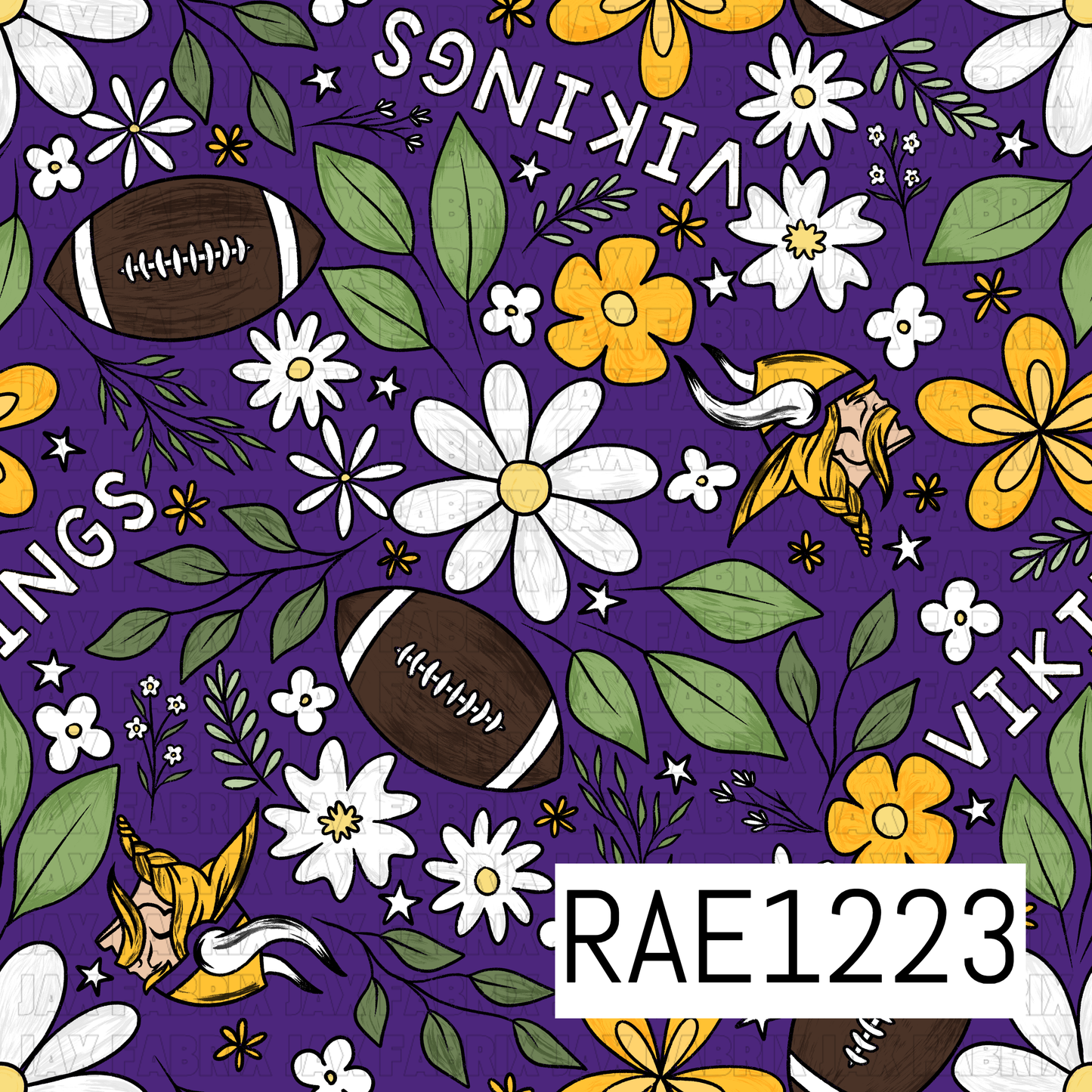 Vikings Football Floral RAE1223