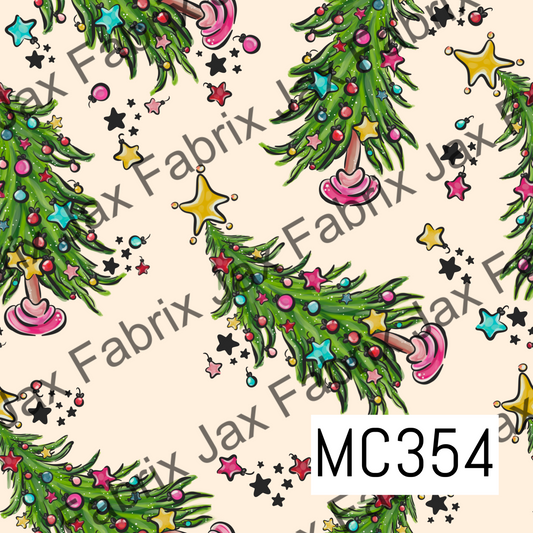 Christmas Trees Cream MC354