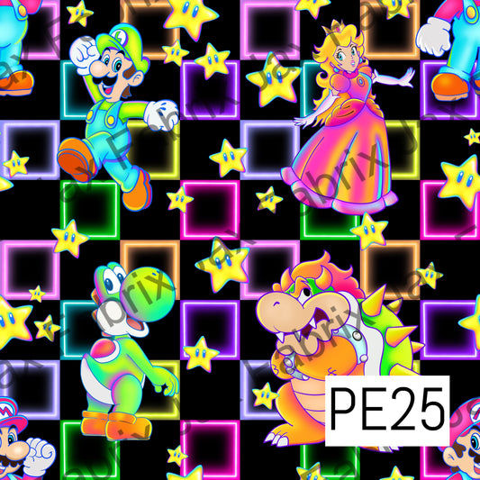 Neon Video Game Stars PE25
