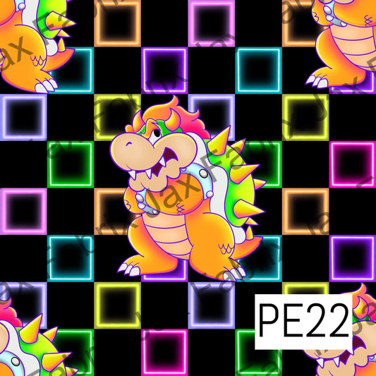 Neon Turtle Video Game PE22