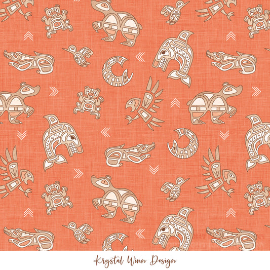 Alaska Tribal Animals Salmon KW1130