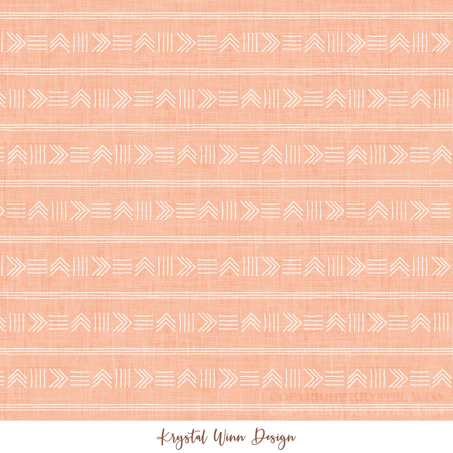 Alaska Tribal Stripe Peach KW1123