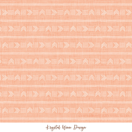 Alaska Tribal Stripe Peach KW1123