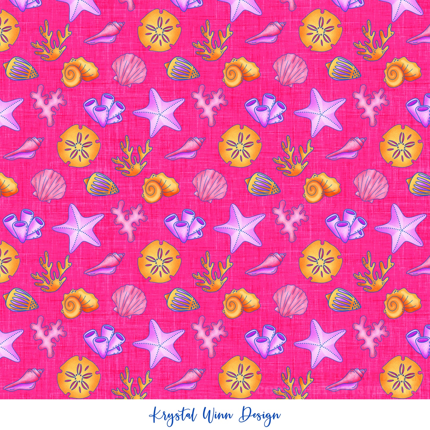 Aloha Seashells Hot Pink KW793