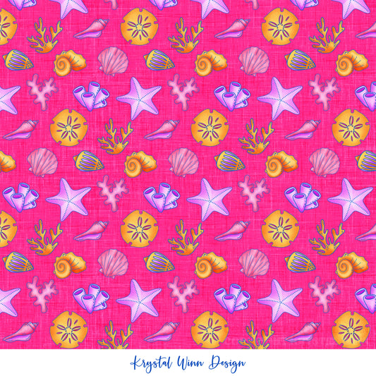 Aloha Seashells Hot Pink KW793