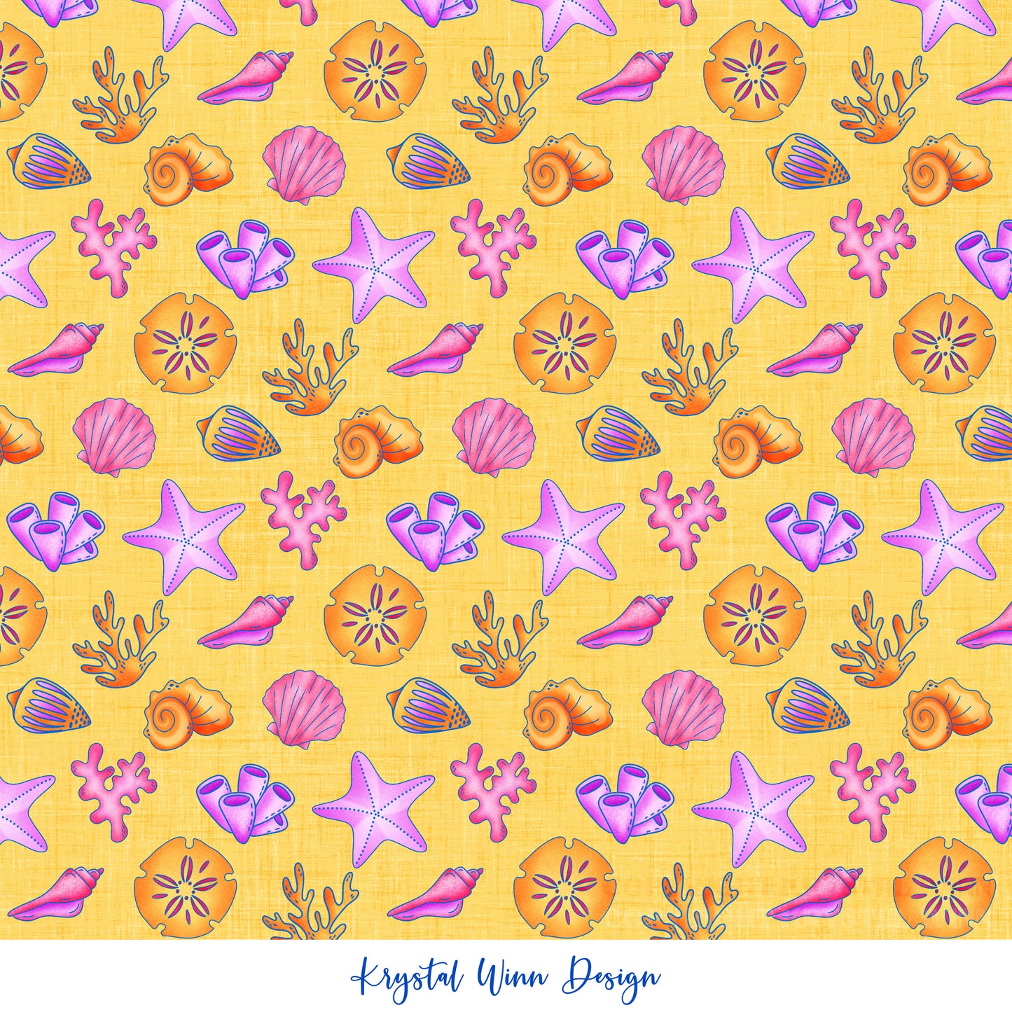 Aloha Seashells Yellow KW795