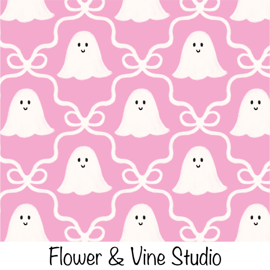 Dark Pink Bow Ghosts