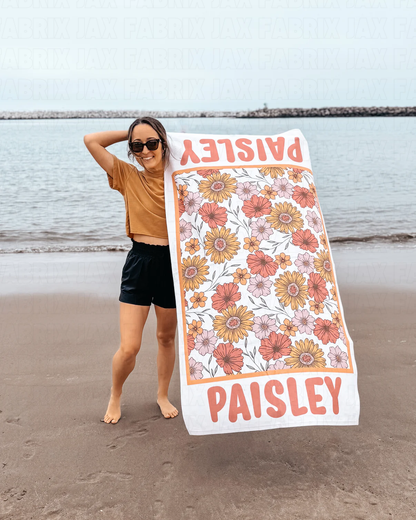 Groovy Floral Towel - 30" x 60"