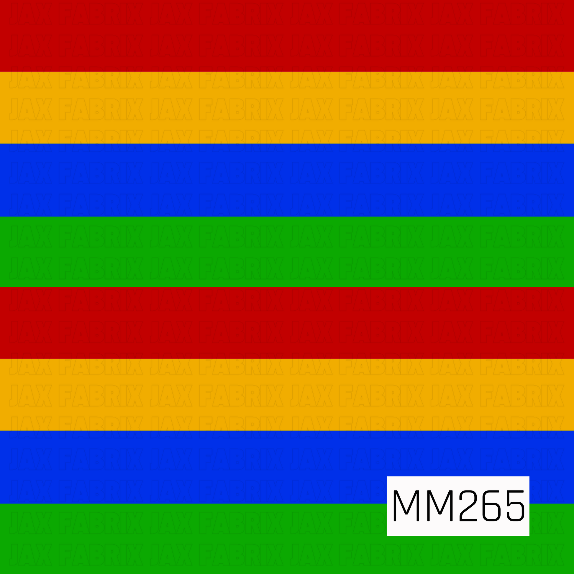  bright red, yellow, blue, green vertical stripes 