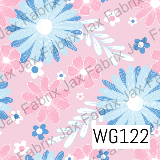 Pink and Blue Floral WG122