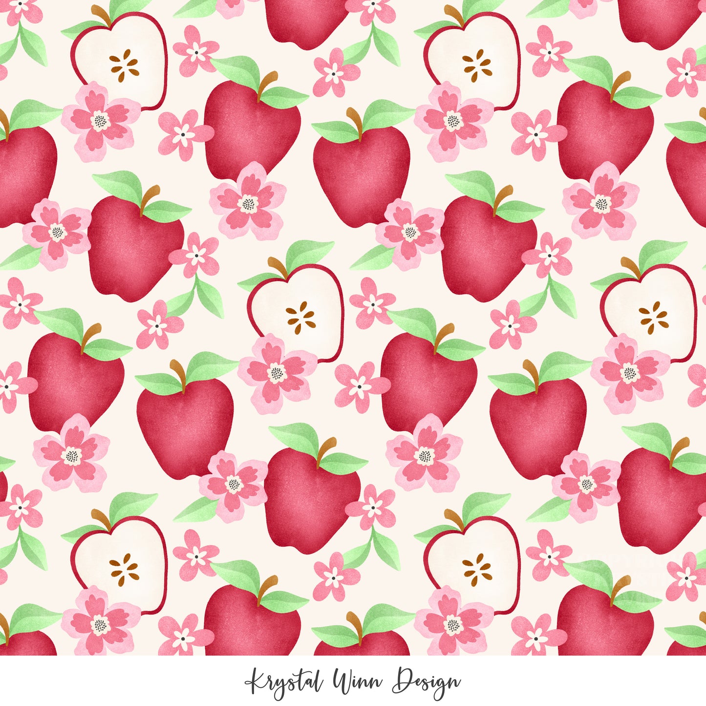 Back to School Apple Floral KW815