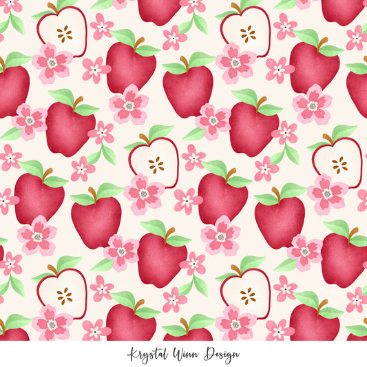 Back to School Apple Floral KW815