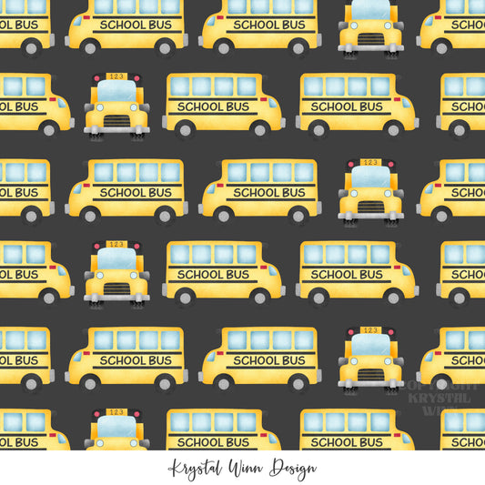 Back to School School Bus Black KW812