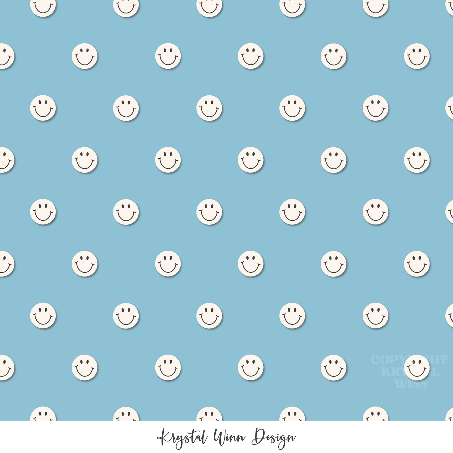Back to School Smiley Blue KW804