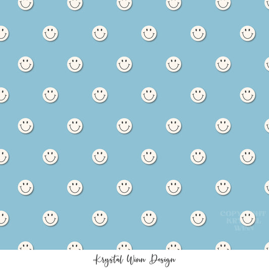 Back to School Smiley Blue KW804