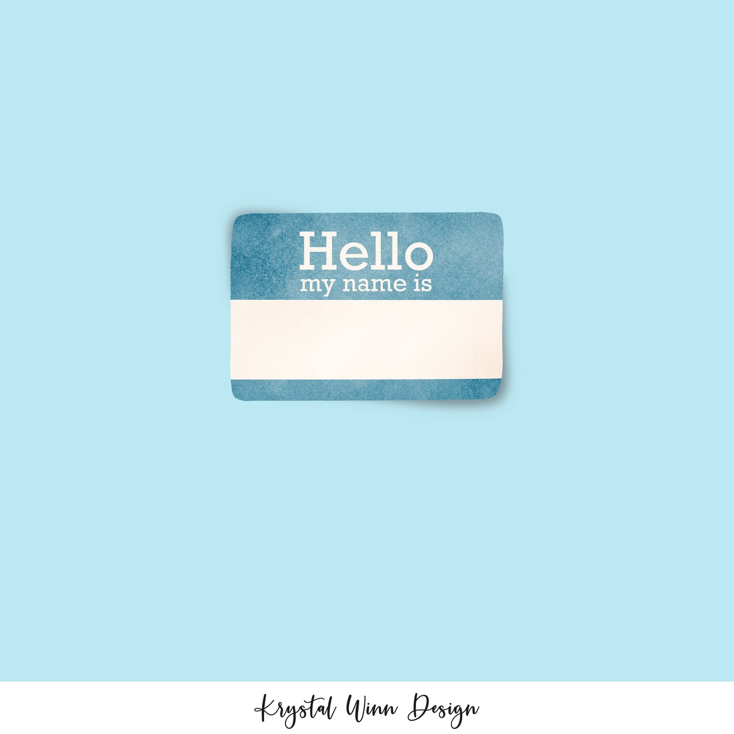 Panel- Back to School Name Tag Blue KW827