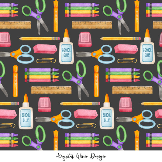 Back to School Supplies Black KW833